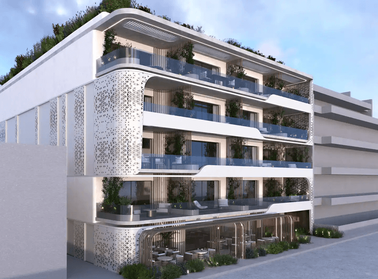 3D rendering of a serviced apartment in Athens Greece
