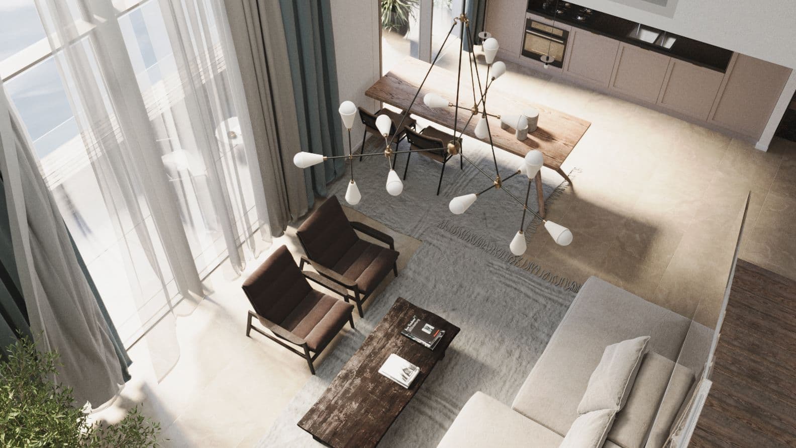 New project nest in belval, picture of the modern living room