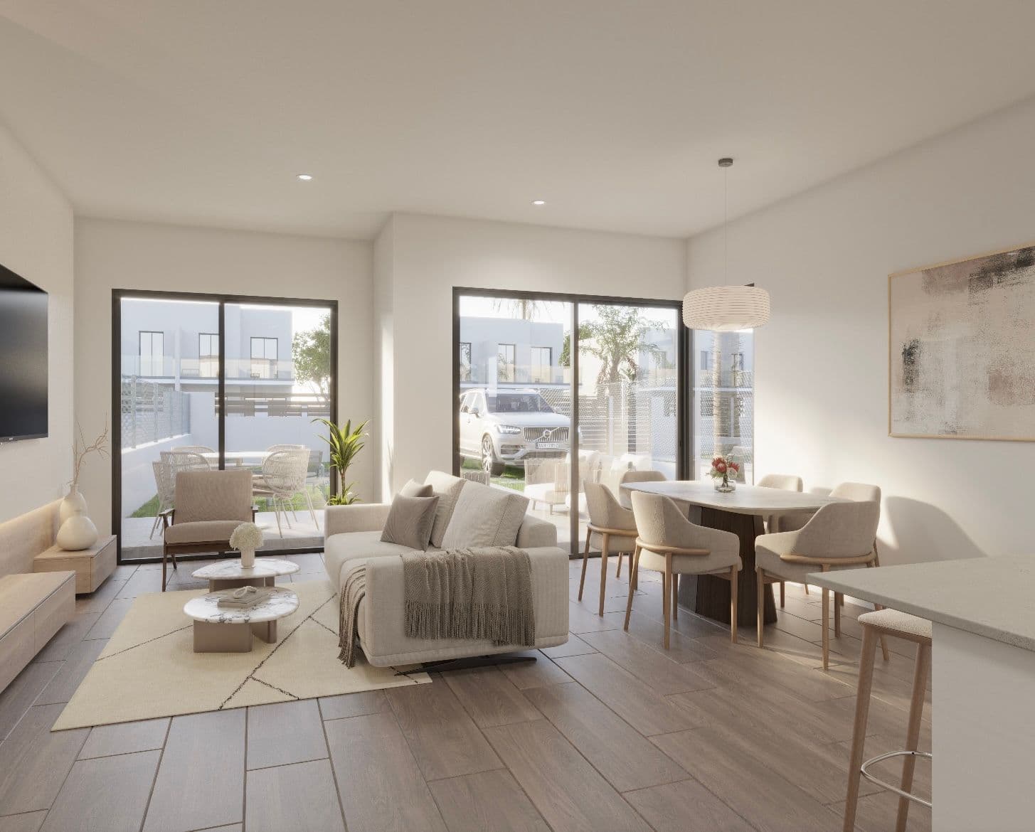 Salón elegante de la obra nueva en Cambrils