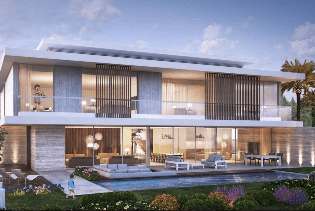 villa and swimminpool