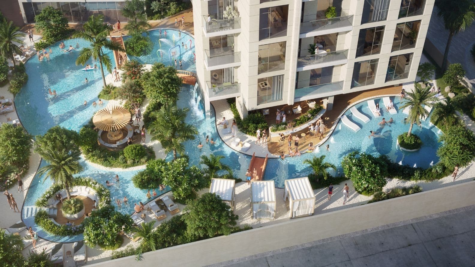 Lagoon swimming pool and sun loungers at Montage by KeyMavens