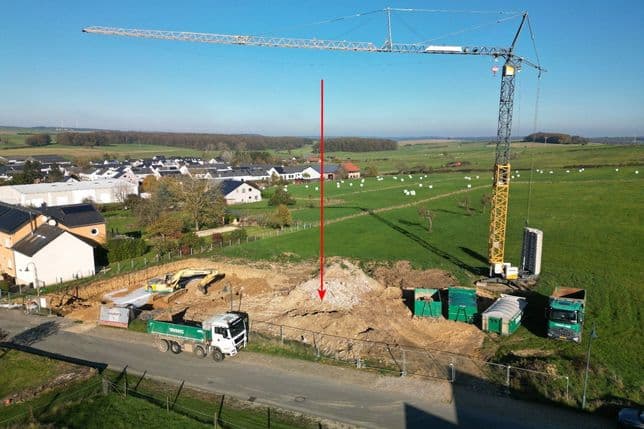 Construction side of the new development in Heffingen