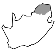 Map of Limpopo in South Africa