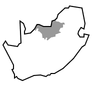 Map of North-West of South Africa