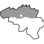 Gray silhouette of a landmass with a small dark spot, set against a solid black background.
