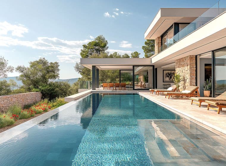 Moderne Villa mit Infinity-Pool - Immobilienfinanzierung Mallorca für Luxusimmobilien
