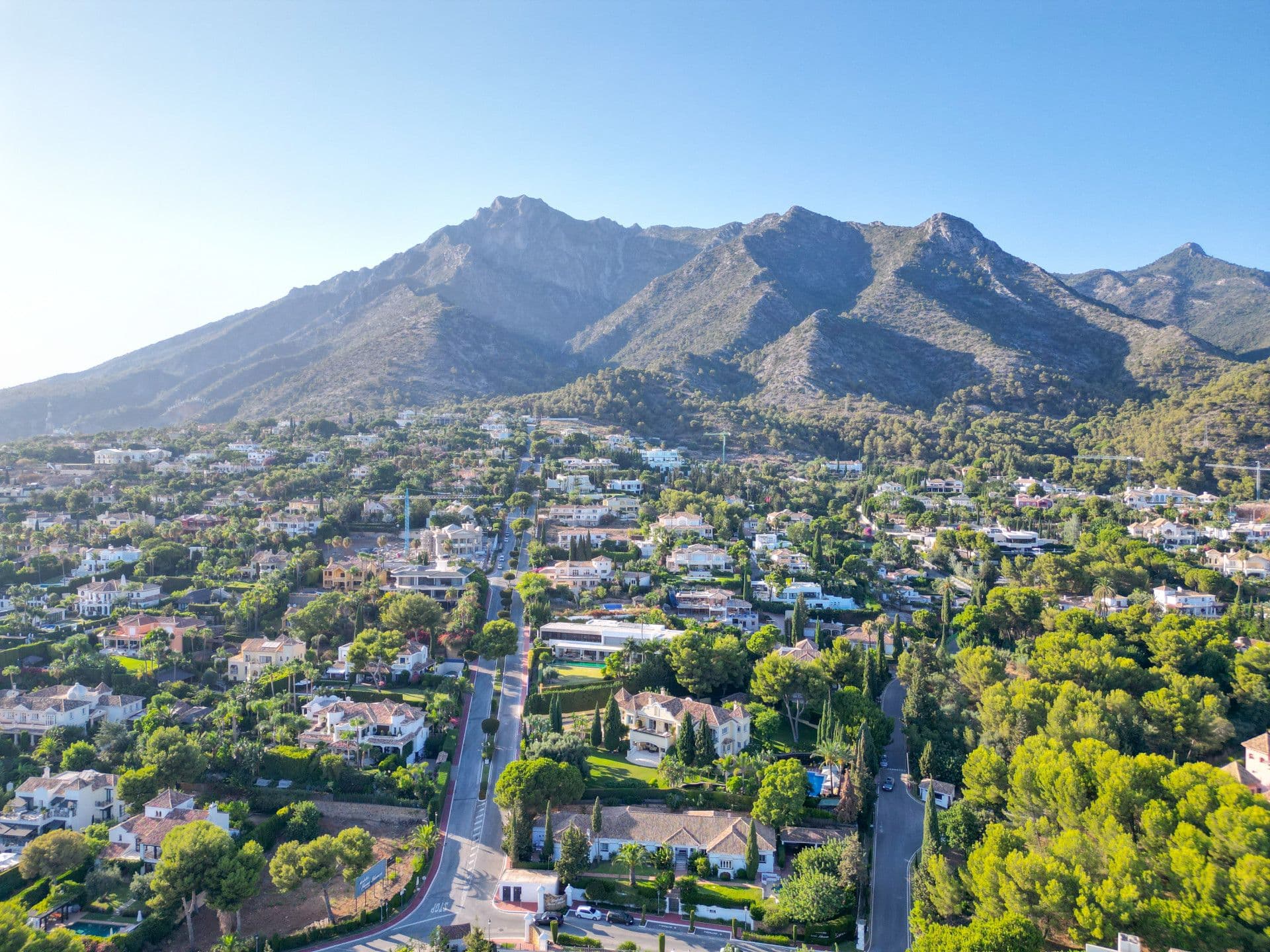 Sierra Blanca area with many luxury properties and mountain backdrop