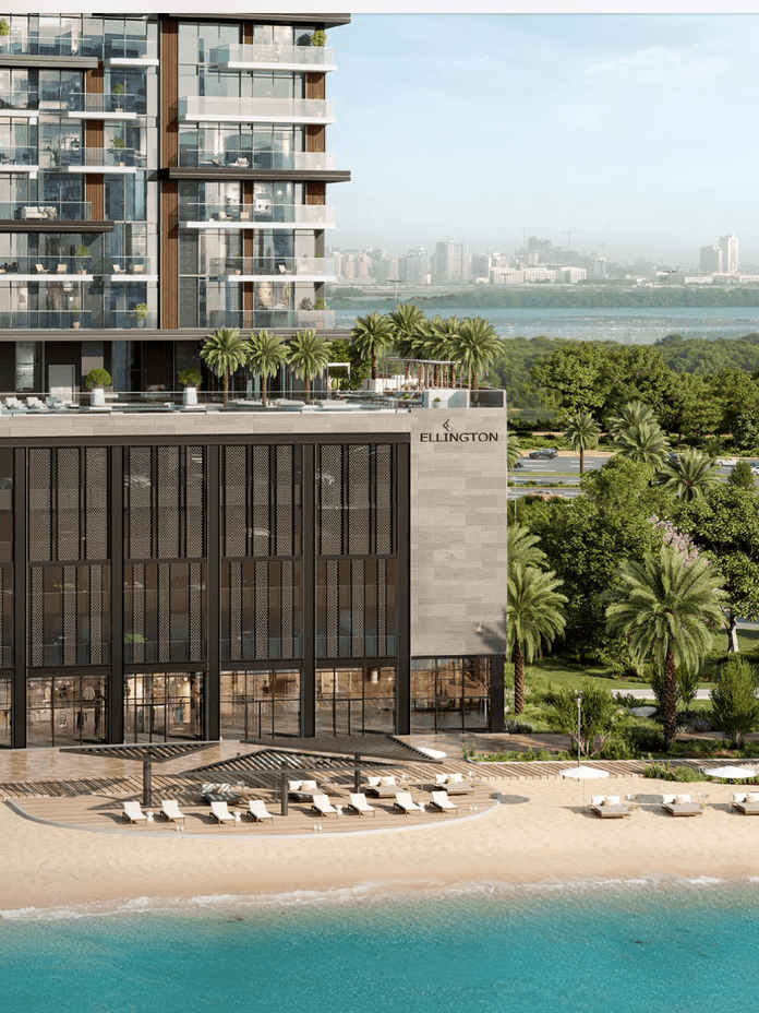 riverton house building positioned along the lagoon with greenery surrounding it.