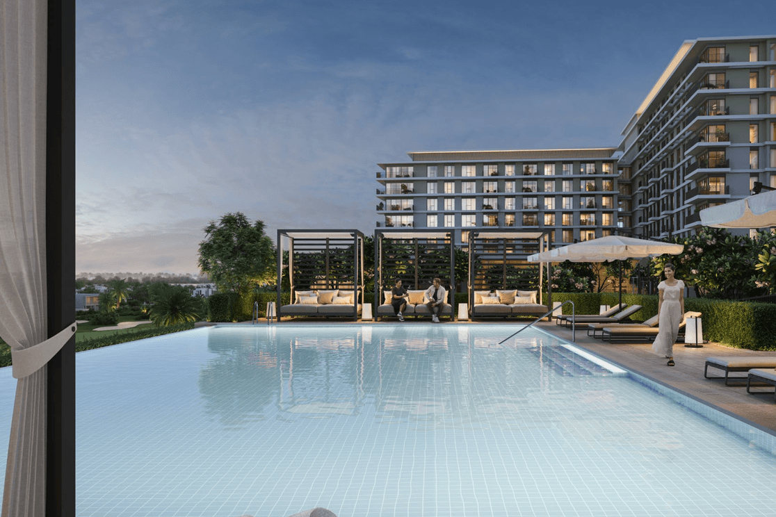 Golf Hills 2 infinity edge swimming pool within Emaar South