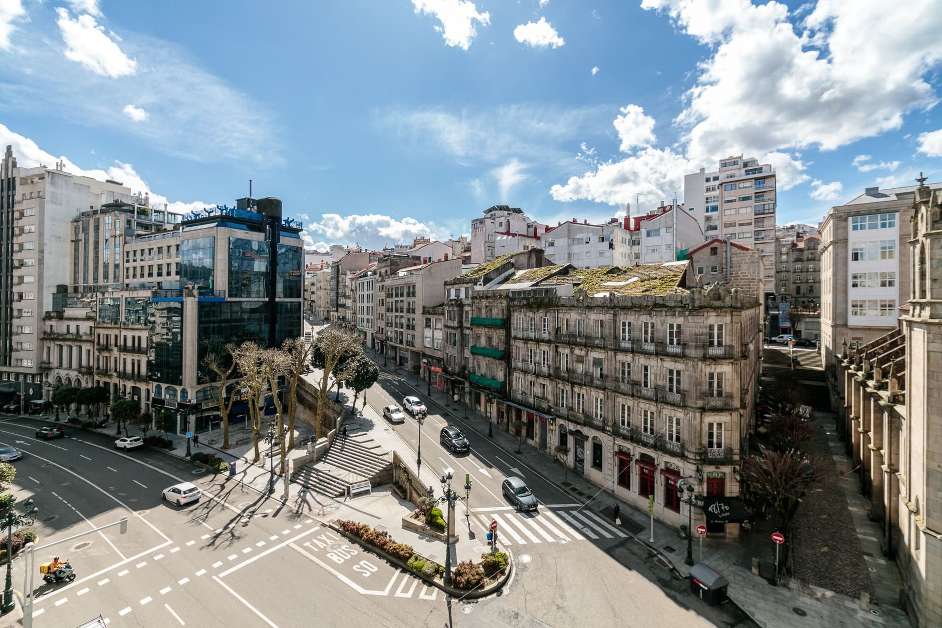 Vista área del centro de Vigo