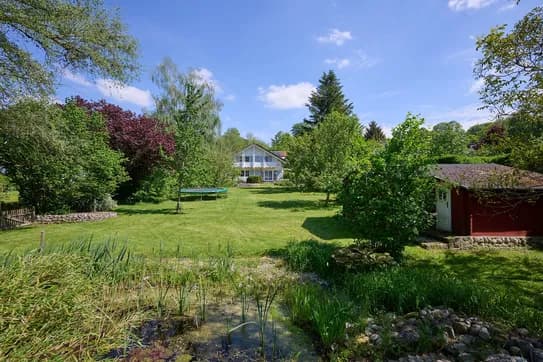 Exterior view of a modern country house in Andechs-Frieding