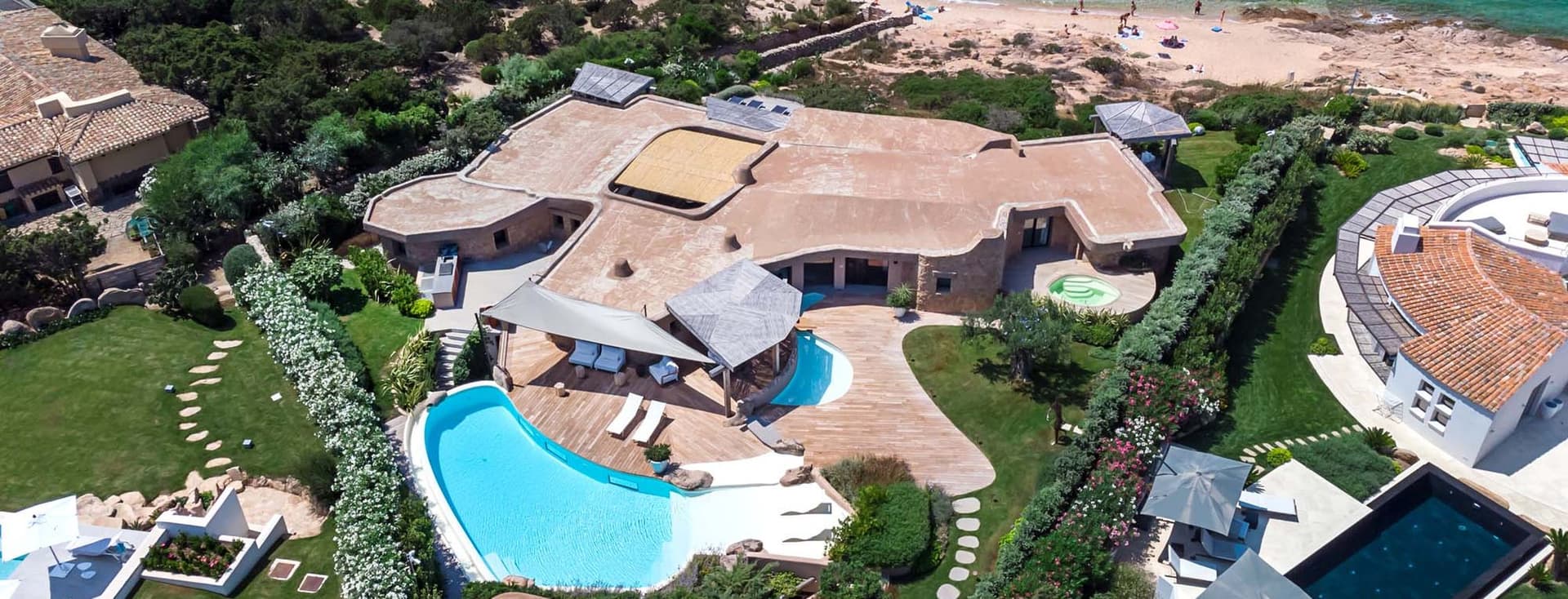 View of the Costa Smeralda villa in Sardinia.