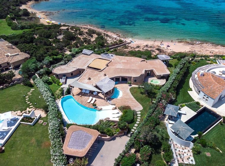 View of the Costa Smeralda villa in Sardinia.