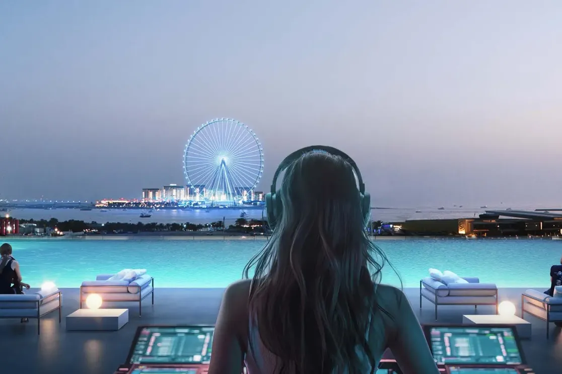 dj swimmingpool night