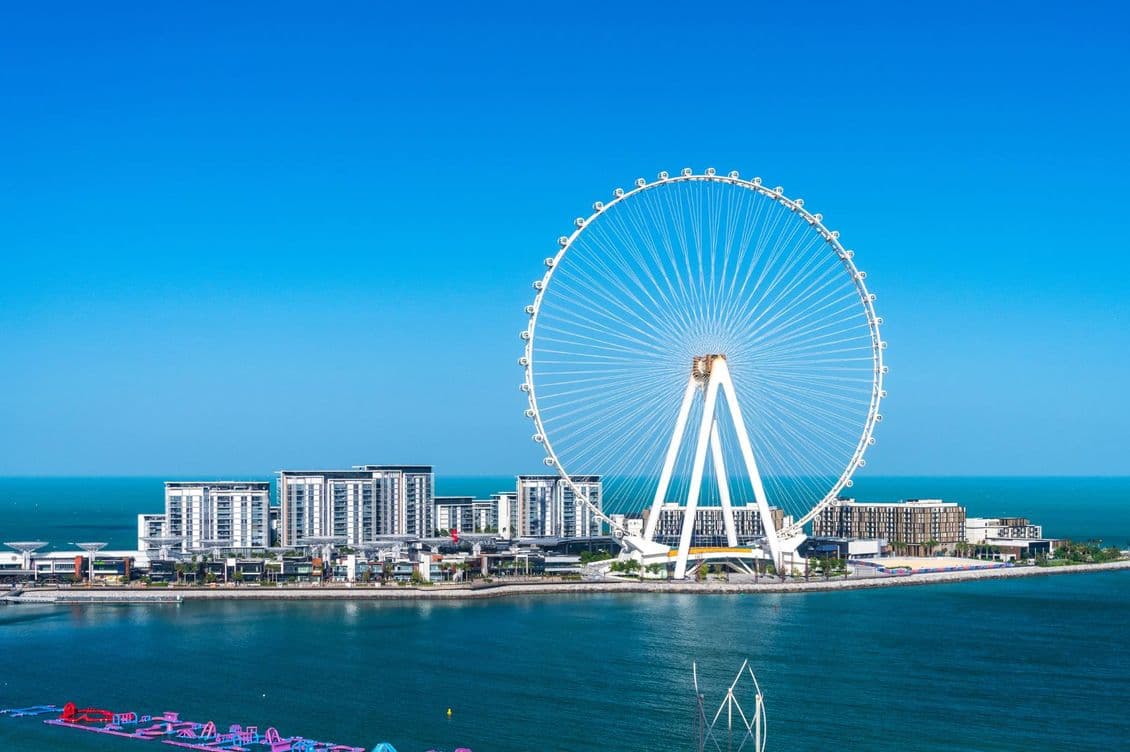 Bluewaters community including Ain Dubai and modern apartment buildings