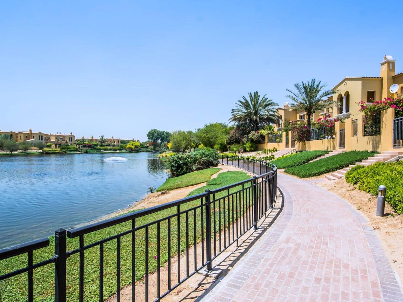 Arabian Ranches Pathway Overlooking Lake