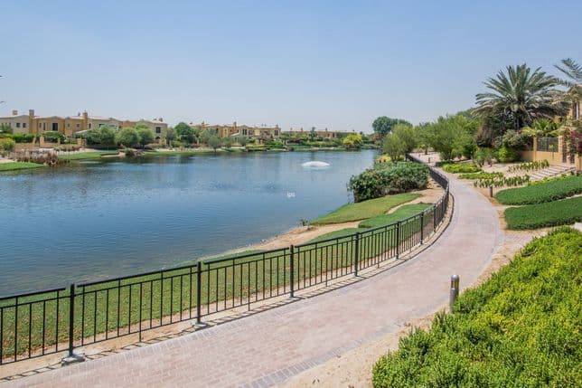 Path around Arabian Ranches lake