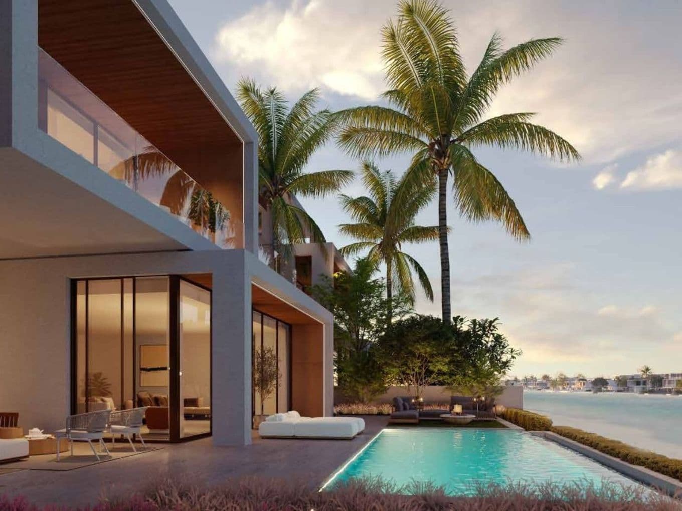 Palm Jebel Ali private pool and beach