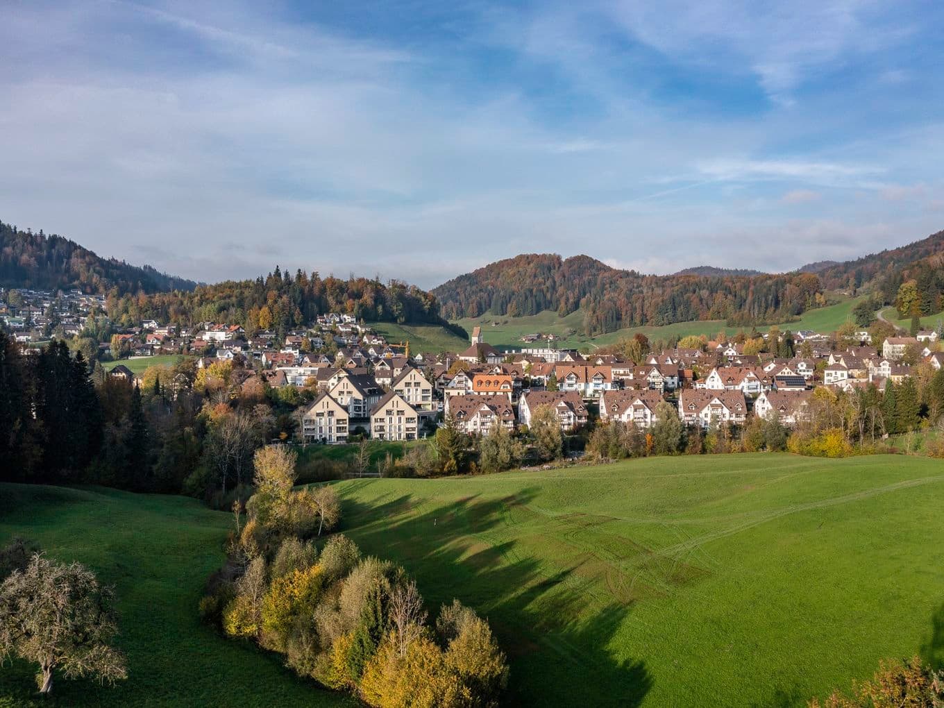 Bäretswil, ein charmantes Dorf im Bezirk Hinwil, Zürich. Unsere Immobilienmakler im Zürcher Oberland unterstützen Sie gern bei Ihrem hiesigen Vorhaben.
