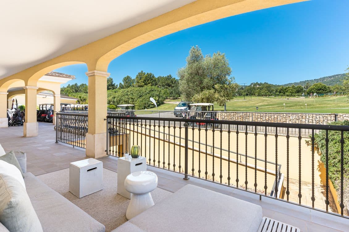 Views of the golf course from the Son Vida office