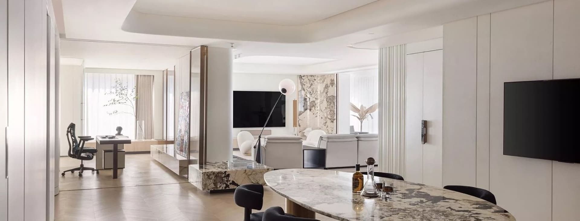 Ingresso e soggiorno di un appartamento Engel & Volkers