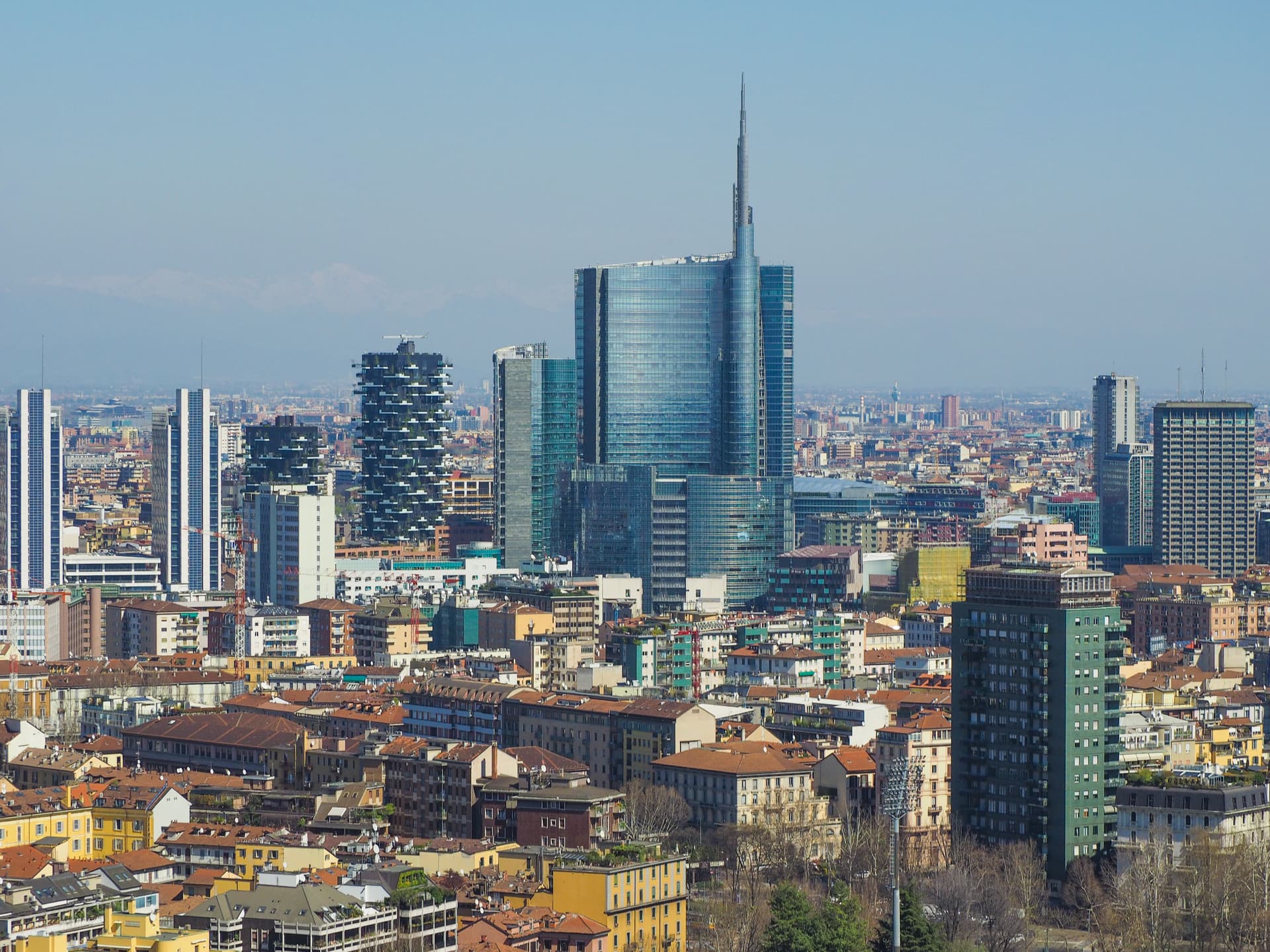 Vista aerea della città di Milano