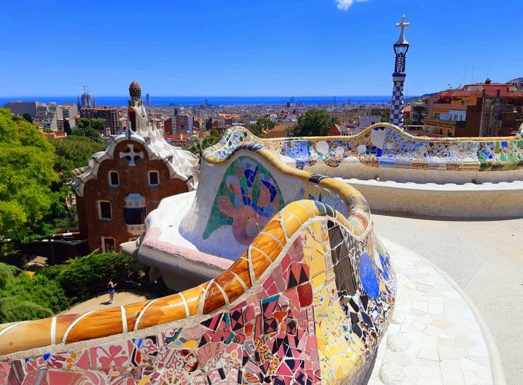 Imatge del Parc Güell a Barcelona, visita obligada per extrangers no residents a Espanya