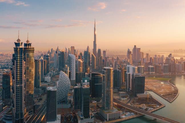 Dubai Downtown Skyline at dusk