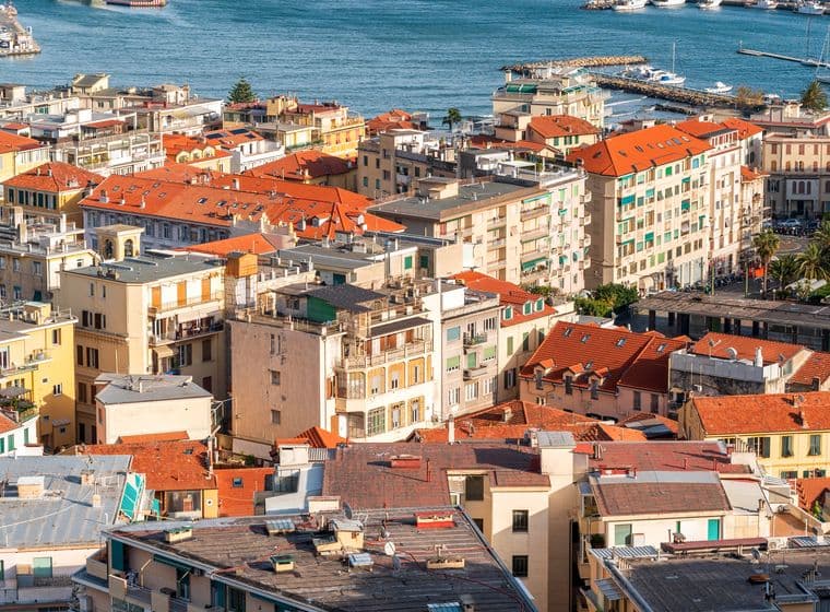 Vista aerea di Sanremo