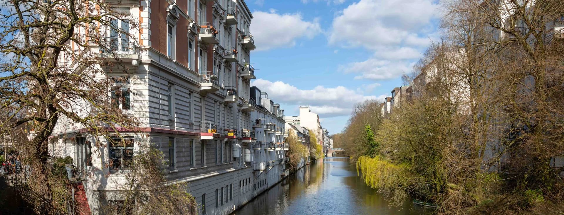 Isebekkanal in Eimsbüttel Hamburg