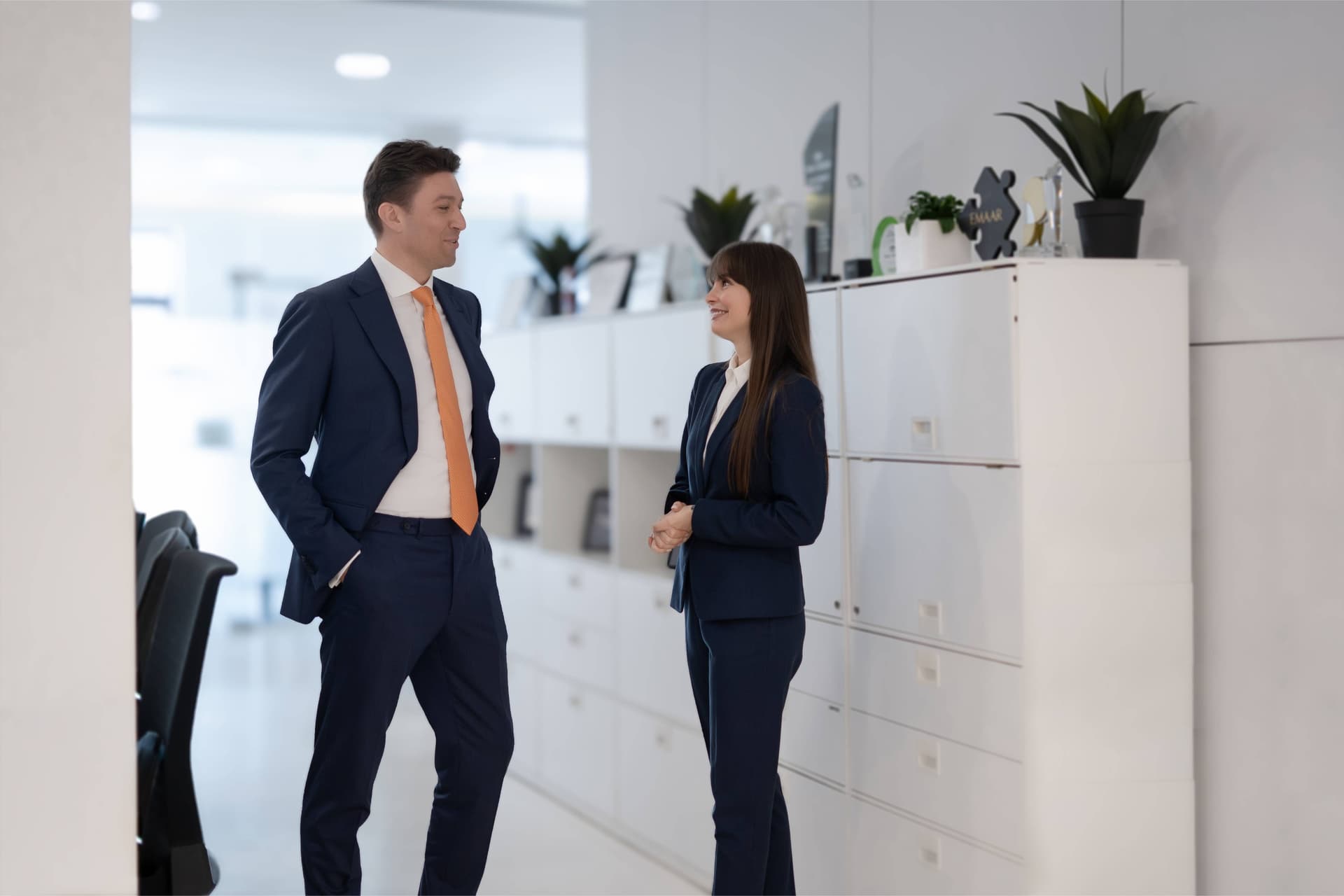 Conversation between two Real estate brokers in Dubai