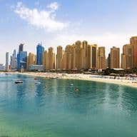 Panorama of the beach at Jumeirah Beach Residence, Dubai