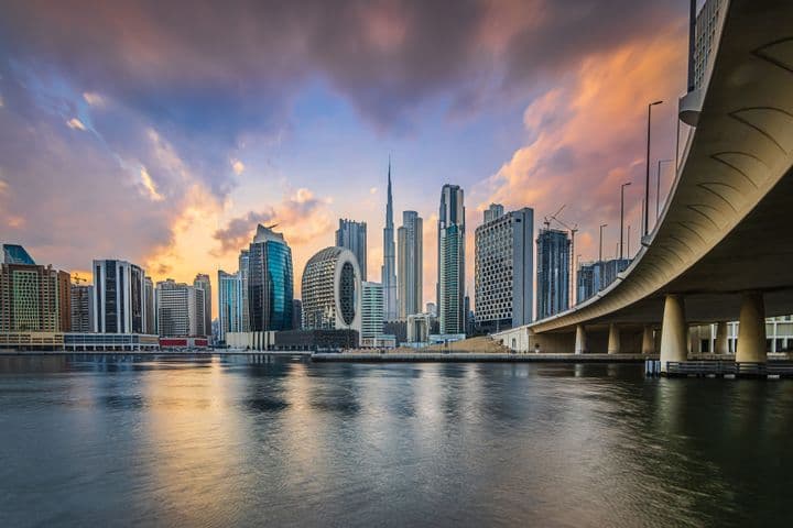 downtown view from the bridge