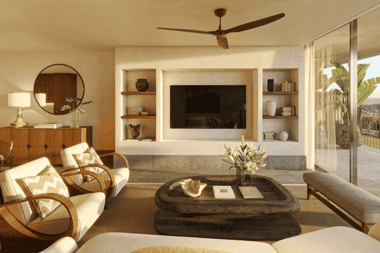 Living Room with terrace views in Aires de Abama