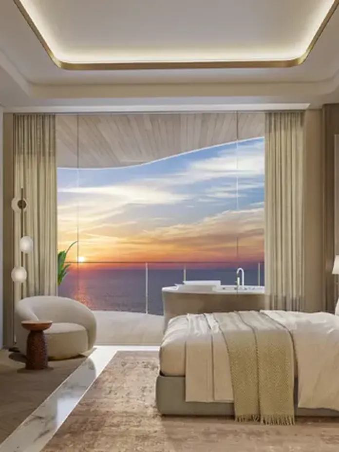 bedroom with amazing views