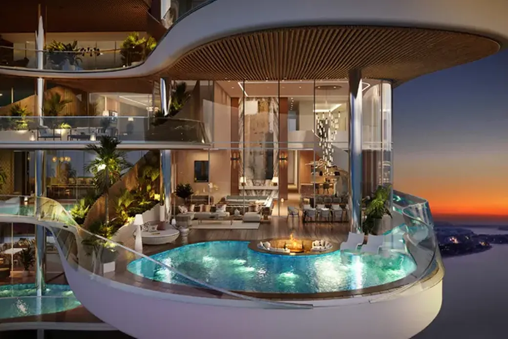 onecrescent terrace views with swimmingpool