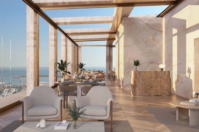 The informal leisure area of AHS Tower, an open space with natural lighting