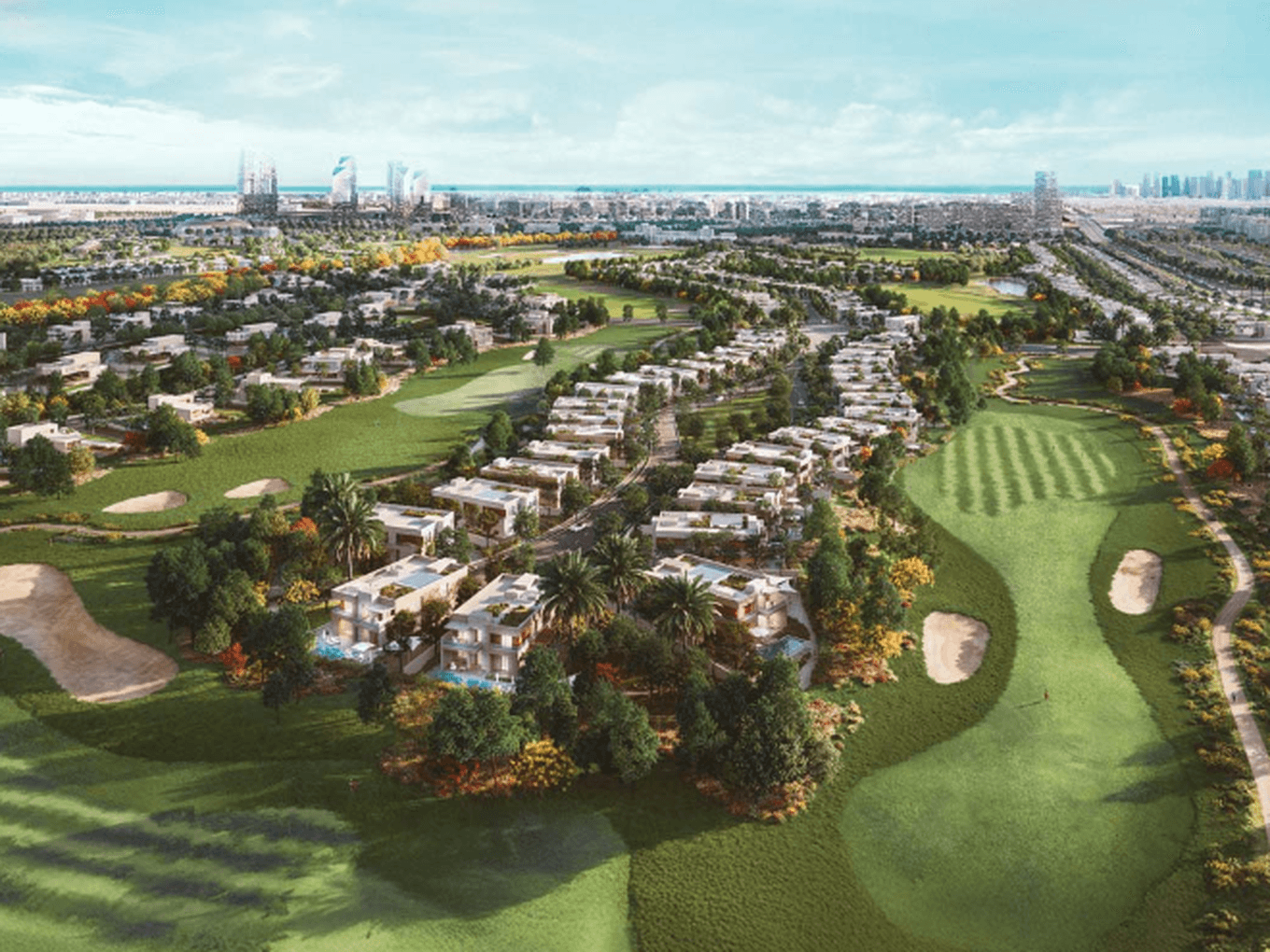 aerial view Ashwood villas