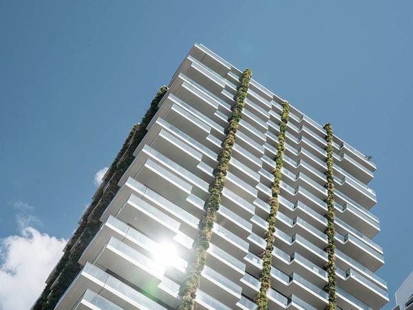 multi-family house top-down, sunny day