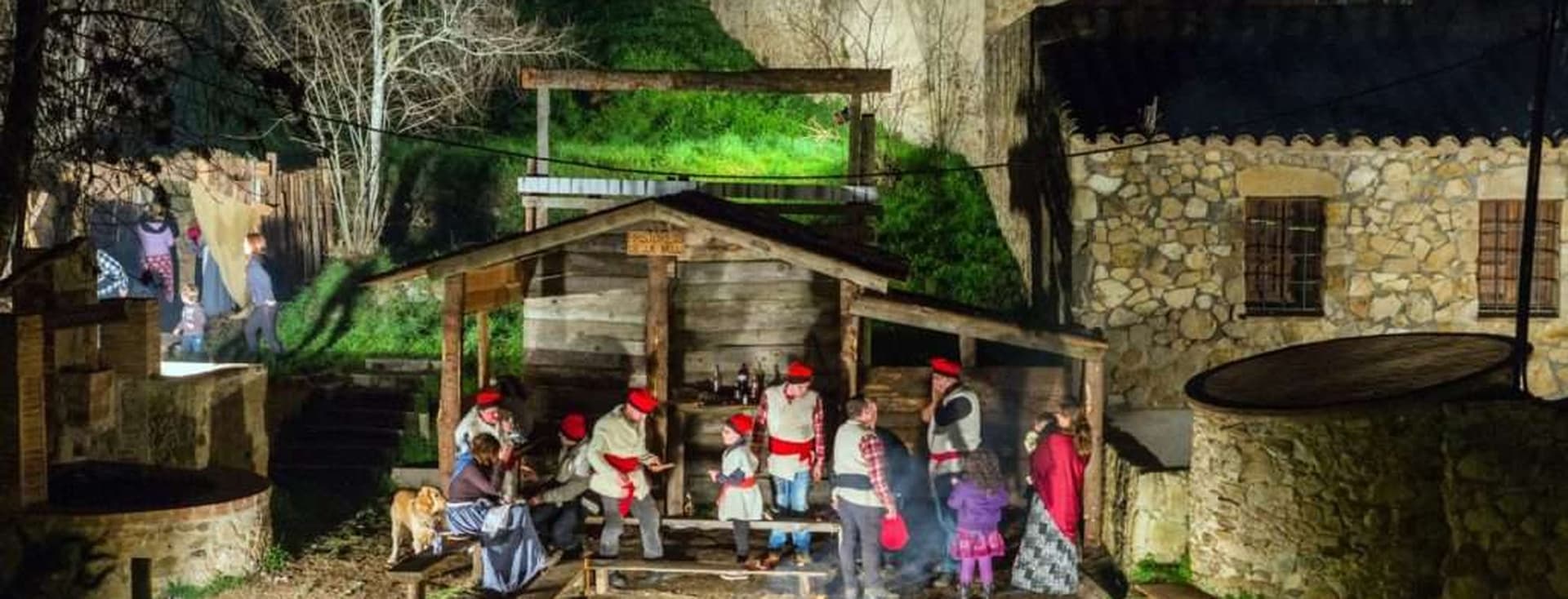 Vista del Pesebre viviente de Castell d'Aro