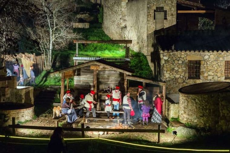 Vista del Pesebre viviente de Castell d'Aro