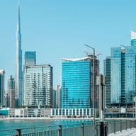 Business Bay canal and skyline