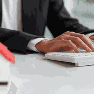 close up of lady on computer listing property for rent in Dubai