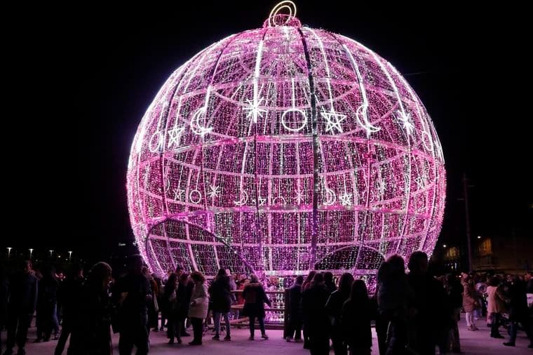 Adorno navideño del mercadillo de A Coruña