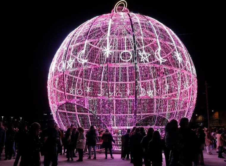 Adorno navideño del mercadillo de A Coruña