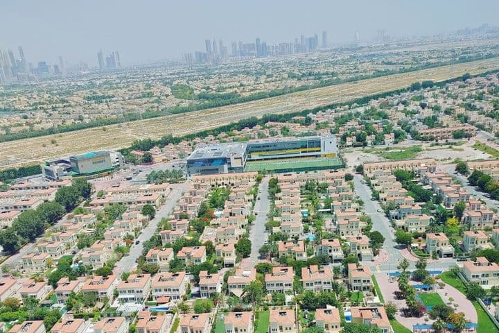 Aerial Community View of the Jumeirah Village Triangle Area