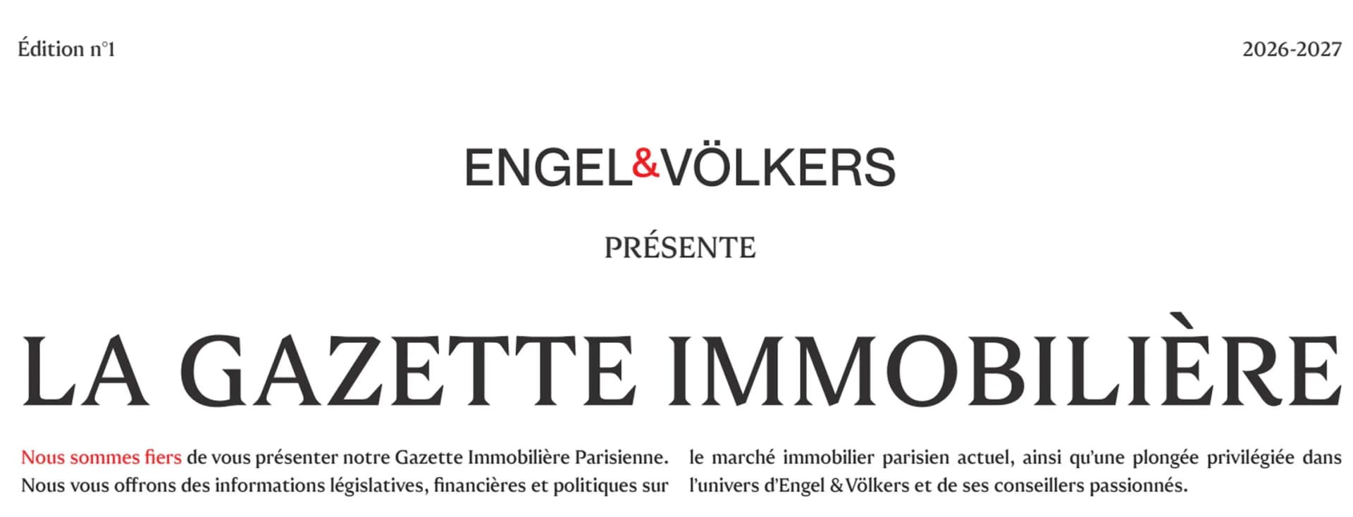 Logo showing the brand name ENGEL & VÖLKERS in dark gray letters with a red ampersand and an Ö umlaut.