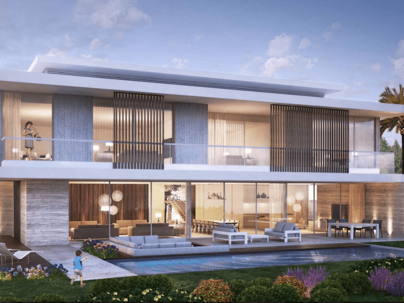 villa and swimminpool