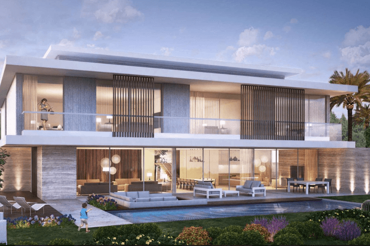 villa and swimminpool