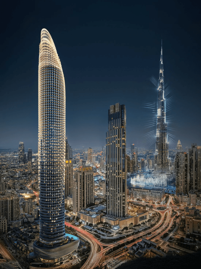 Blade inspired architecture at Binghatti Skyblade